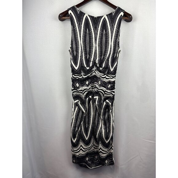 Women’s Tracy Reese Size 10 Black & White Geometric Pattern Tank Dress with a B& - Picture 3 of 7